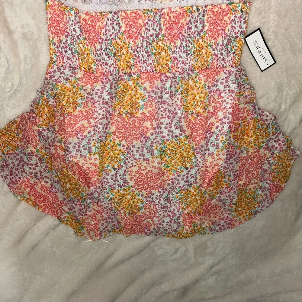 Women's Floral Top - Pink and Yellow size large - Picture 6 of 6